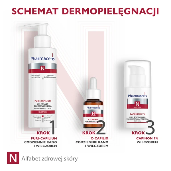 PHARMACERIS N CAPINON K 1% Krem uszczelniający naczynka z witamina K, 30 ml 4