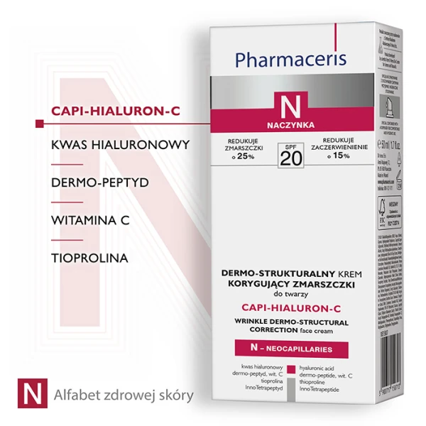 PHARMACERIS N CAPI-HIALURON-C Krem korygujący zmarszczki, 50 ml 2
