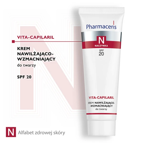 PHARMACERIS N VITA-CAPILARIL Krem do twarzy nawilżający wzmacniający SPF20, 50 ml 1