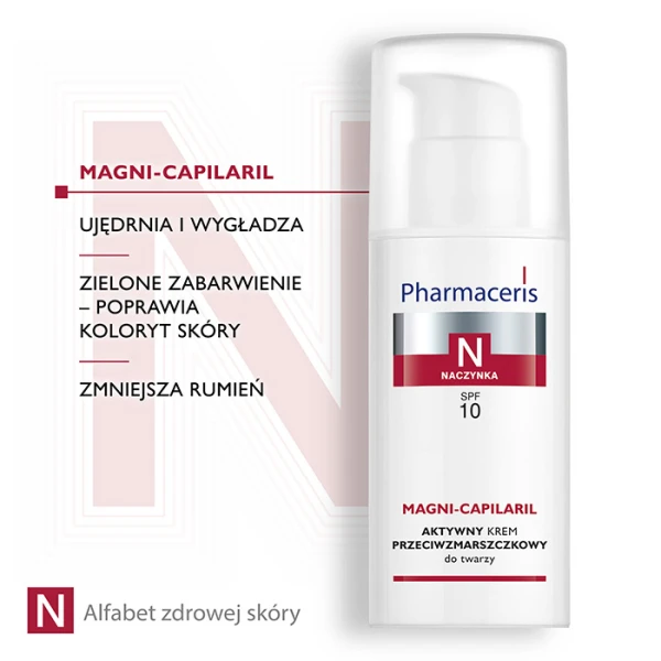 PHARMACERIS N MAGNI-CAPILARIL Krem przeciwzmarszczkowy do twarzy SPF10, 50 ml 2