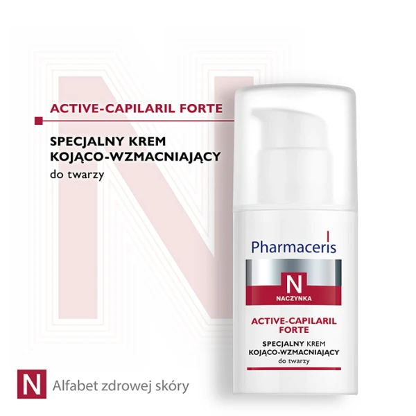 PHARMACERIS N ACTIVE-CAPILARIL FORTE Krem do twarzy wzmacniający kojący, 30 ml 1