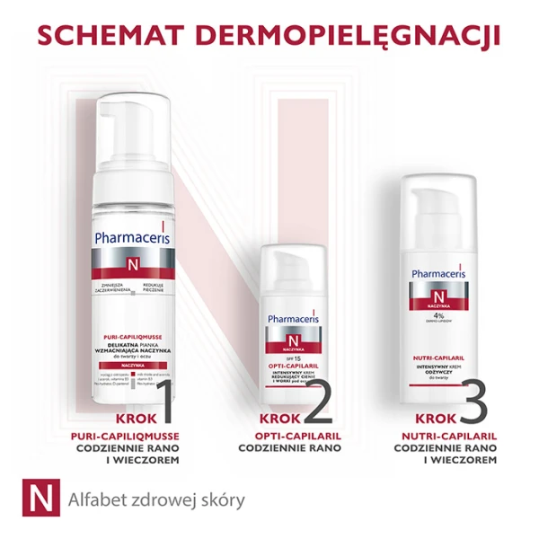 PHARMACERIS N OPTI-CAPILARIL Krem redukujący cienie i worki pod oczami, 15 ml 4