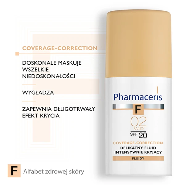 PHARMACERIS F Fluid kryjący Sand 02 SPF20, 30 ml 3