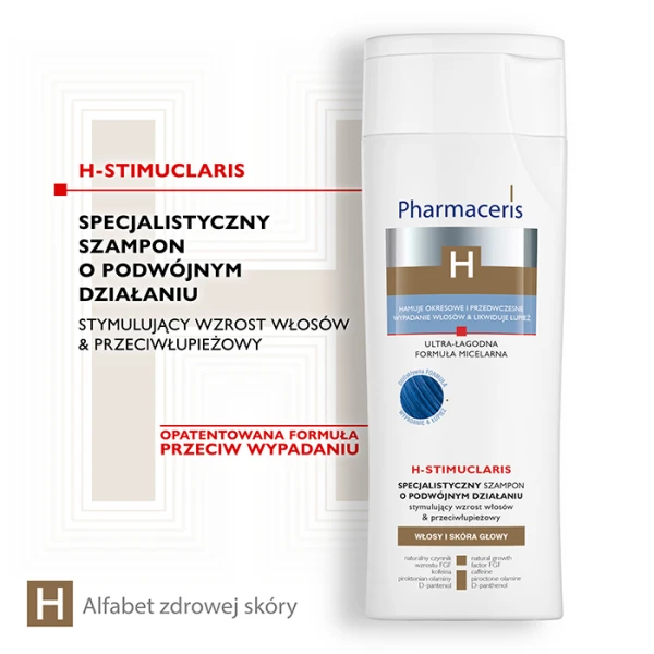 PHARMACERIS H-STIMUCLARIS Szampon stymulujący i przeciwłupieżowy, 250 ml 1