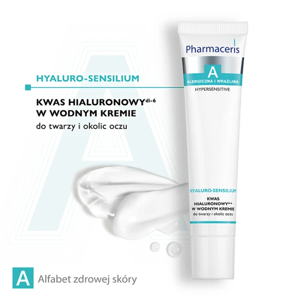 PHARMACERIS A Hyaluro-D Sensilium Kwas hialuronowy di-6 w wodnym kremie, 40 ml 2