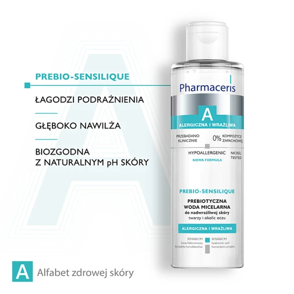 PHARMACERIS A PREBIO-SENSILIQUE Woda micelarna twarz i okolice oczu, 200 ml 3