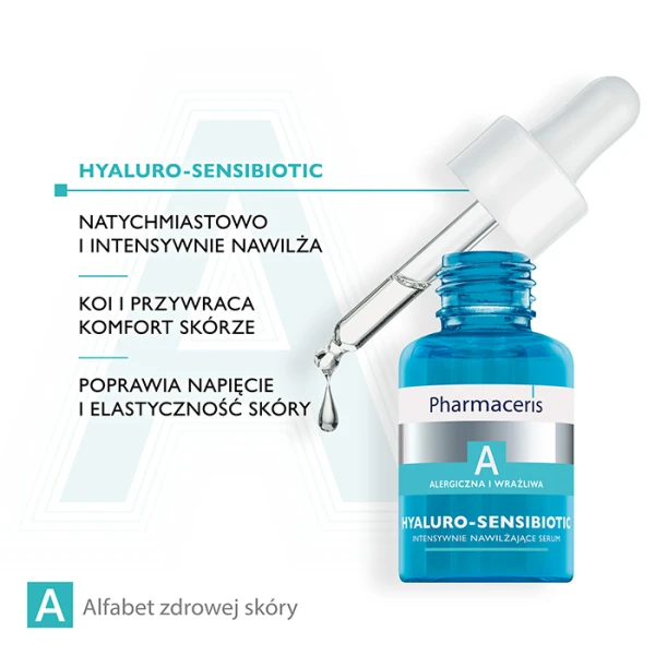 PHARMACERIS A HYALURO-SENSIBIOTIC Serum intensywnie nawilżające, 30 ml 3