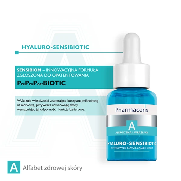 PHARMACERIS A HYALURO-SENSIBIOTIC Serum intensywnie nawilżające, 30 ml 4