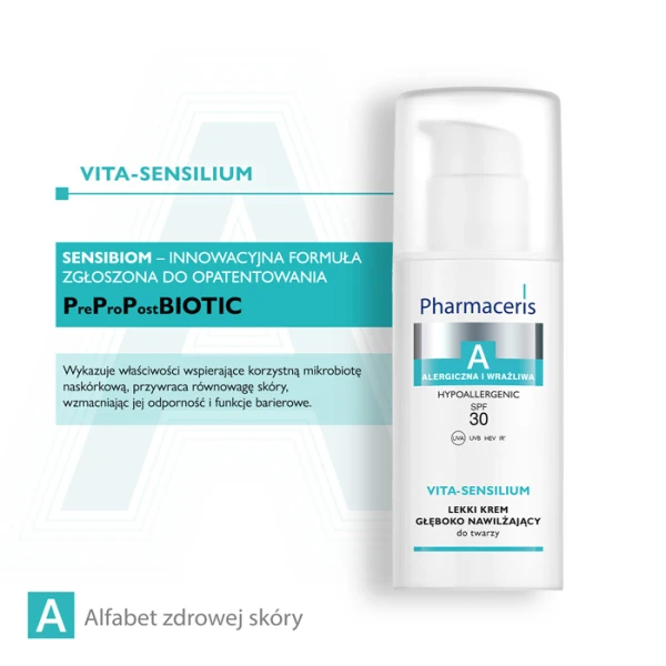 PHARMACERIS A VITA-SENSILIUM Krem do twarzy nawilżający SPF30, 50 ml 4