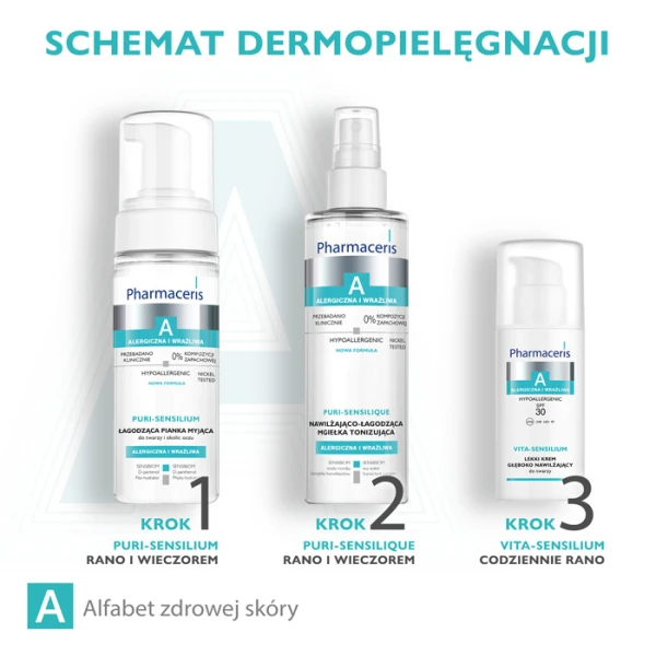 PHARMACERIS A VITA-SENSILIUM Krem do twarzy nawilżający SPF30, 50 ml 5