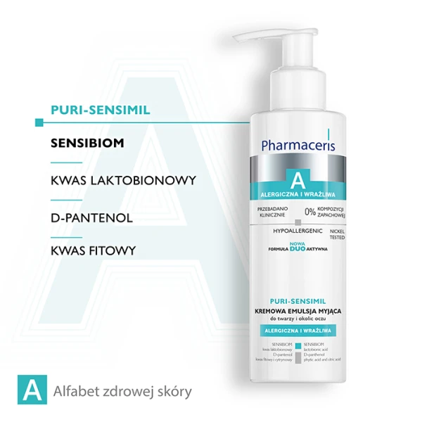 PHARMACERIS A PURI-SENSIMIL Emulsja myjąca do twarzy i okolic oczu, 190 ml 1
