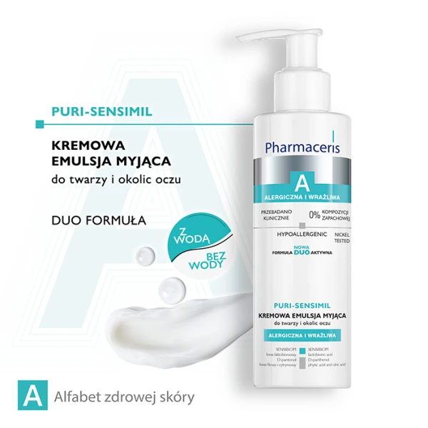 PHARMACERIS A PURI-SENSIMIL Emulsja myjąca do twarzy i okolic oczu, 190 ml 2
