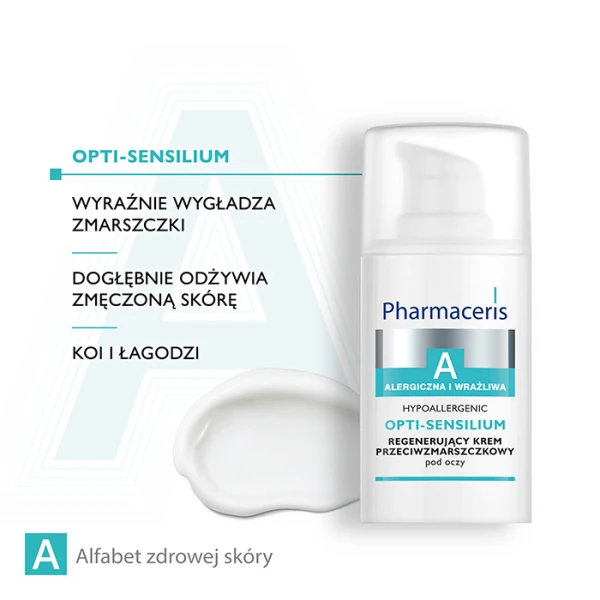 PHARMACERIS A OPTI-SENSILIUM Krem przeciwzmarszczkowy pod oczy regenerujący, 15 ml 3
