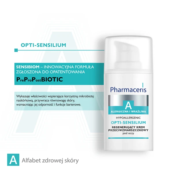 PHARMACERIS A OPTI-SENSILIUM Krem przeciwzmarszczkowy pod oczy regenerujący, 15 ml 4
