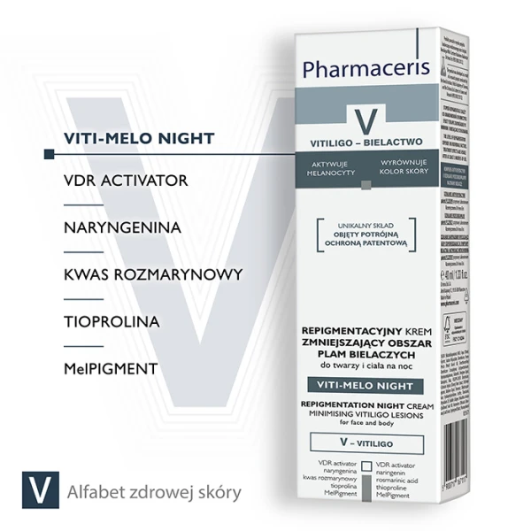PHARMACERIS V VITI-MELO NIGHT Krem pigmentacyjny, 40 ml 2