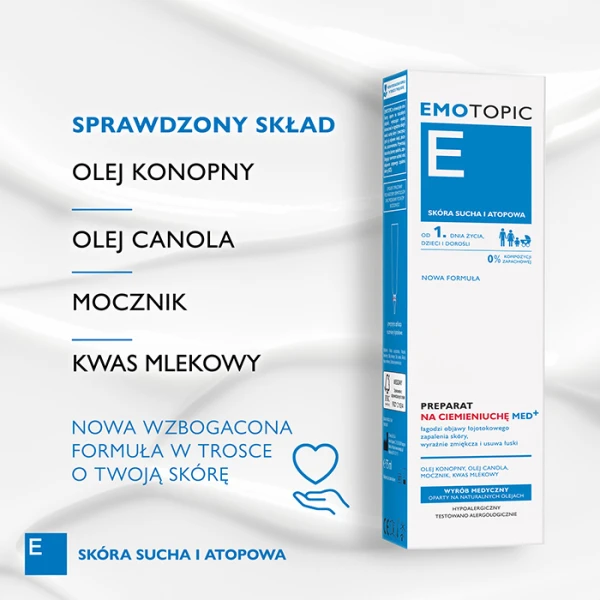 EMOTOPIC Med+ Preparat na ciemieniuchę krem, 75 ml 1