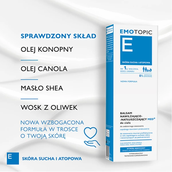 EMOTOPIC Med+ Balsam do ciała nawilżająco-natłuszczający, 400 ml 1