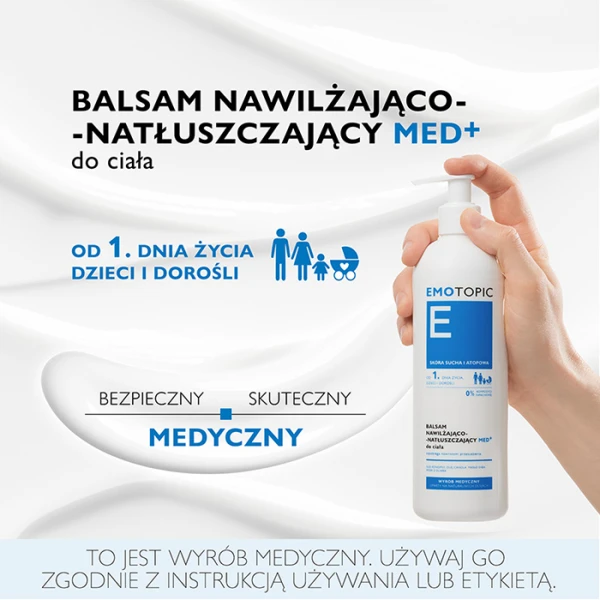 EMOTOPIC Med+ Balsam do ciała nawilżająco-natłuszczający, 400 ml 2