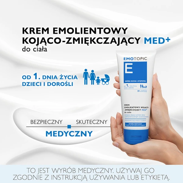 EMOTOPIC Med+ Krem do ciała kojąco-zmiękczający emolientowy, 200 ml 2