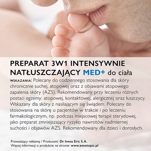 EMOTOPIC Med+ Preparat do ciała intensywnie natłuszczający 3w1, 500ml 5