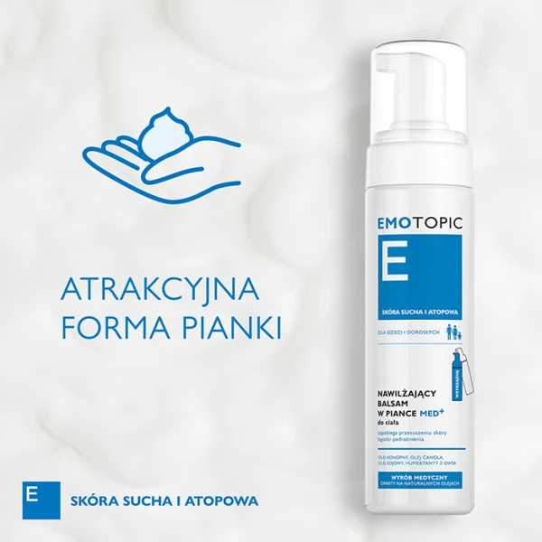 EMOTOPIC Med+ Balsam-pianka do ciała nawilżający, 200 ml 4