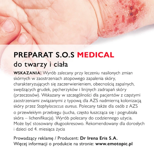 EMOTOPIC Bacteria Control Preparat do twarzy i ciała medical SOS, 30 ml 5