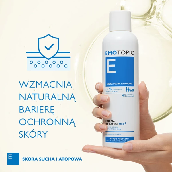 EMOTOPIC Med+ Emulsja do kąpieli do codziennego stosowania od 1 dnia życia, 400 ml 4