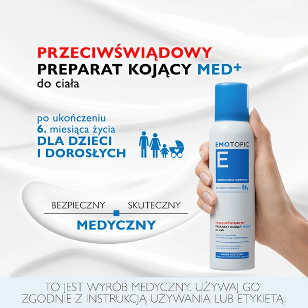 EMOTOPIC Med+ Preparat przeciwświądowy do ciała kojący, 150 ml 1