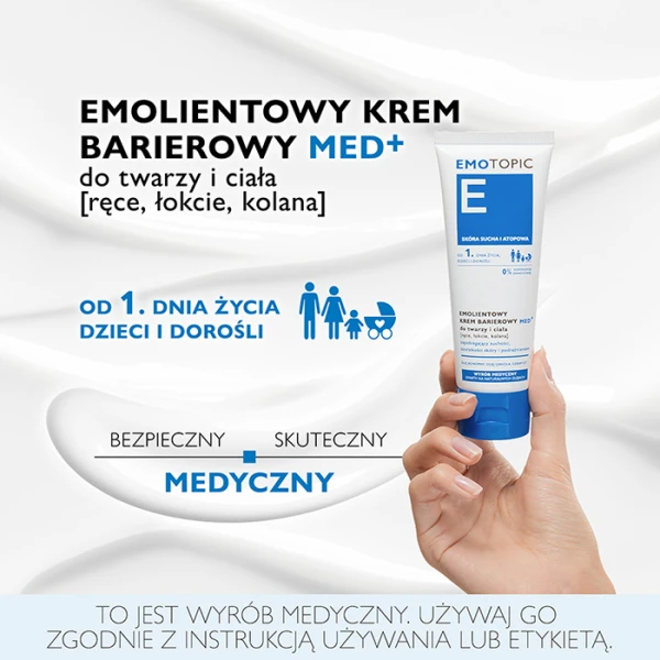 EMOTOPIC Med+ Krem do twarzy i ciała barierowy, 75 ml 1