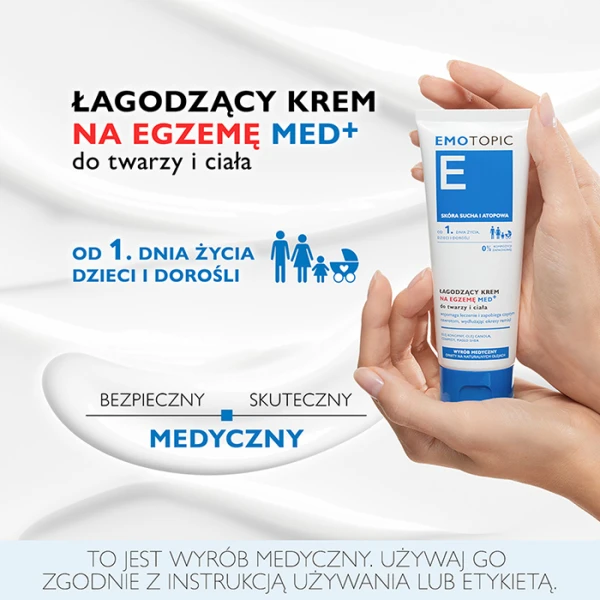 EMOTOPIC Med+ Krem do twarzy i ciała łagodzący, 75 ml 2