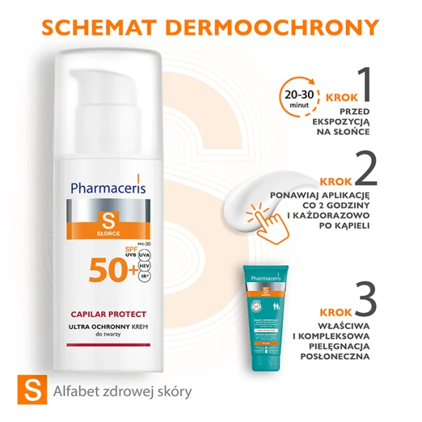 PHARMACERIS S Capilar Protect Krem ultra ochronny dla skóry naczynkowej SPF 50+, 50 ml 4
