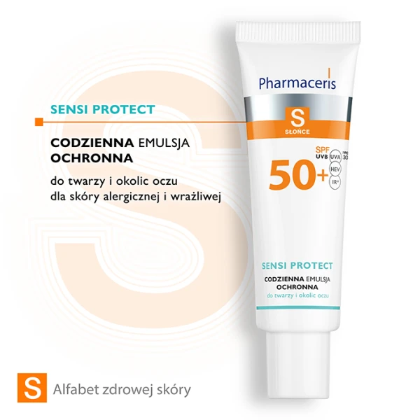 PHARMACERIS S Sensi Protect emulsja do twarzy i okolic ciała SPF 50+, 50 ml 1