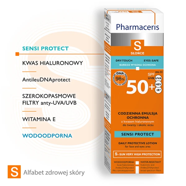 PHARMACERIS S Sensi Protect emulsja do twarzy i okolic ciała SPF 50+, 50 ml 2