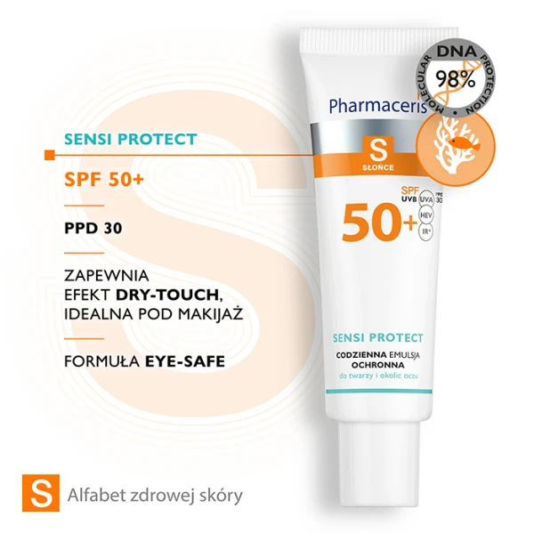 PHARMACERIS S Sensi Protect emulsja do twarzy i okolic ciała SPF 50+, 50 ml 3