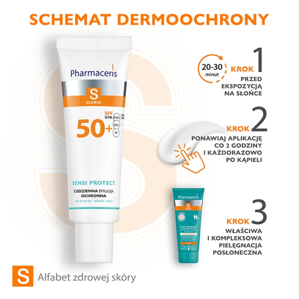 PHARMACERIS S Sensi Protect emulsja do twarzy i okolic ciała SPF 50+, 50 ml 4