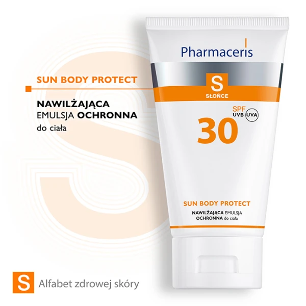 PHARMACERIS S Sun Body Protect Emulsja do ciała nawilżająca ochronna SPF 30, 150 ml 1