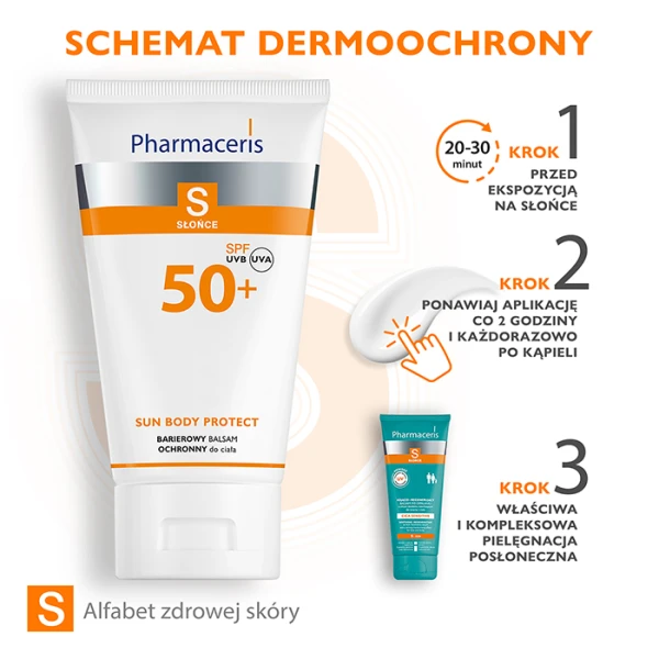 PHARMACERIS S Sun Body Protect Balsam do ciała barierowy ochronny SPF 50+, 150 ml 4