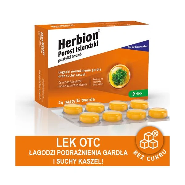 HERBION POROST ISLANDZKI, 24 pastylek do ssania 1