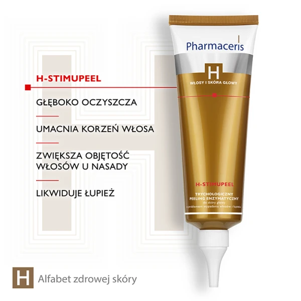 Pharmaceris H-Stimupeel, trychologiczny peeling enzymatyczny do głowy, 125ml 3