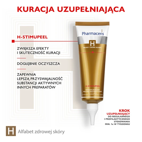 Pharmaceris H-Stimupeel, trychologiczny peeling enzymatyczny do głowy, 125ml 4