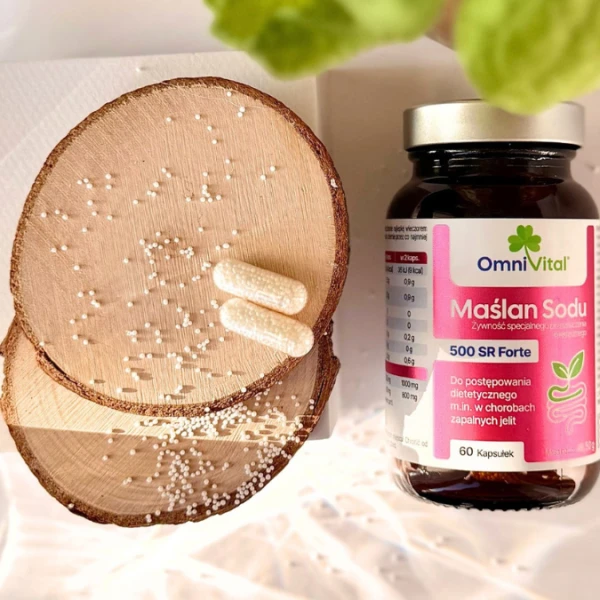 Omni Vital Maślan Sodu 500 SR Forte, 60 kapsułek 2