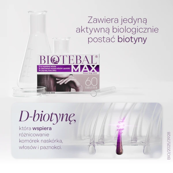 Biotebal biotyna 5 mg 60 tabletek 3