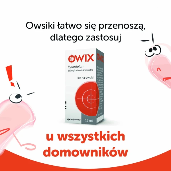 Pyrantelum OWIX zawiesina doustna 0,25g/5ml 15 ml 3