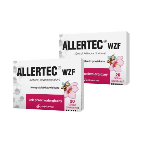2 x Allertec WZF 10 mg 20 tabletek