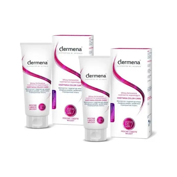 2 x DERMENA COLOR CARE Odżywka do włosów zniszczonych 200 ml