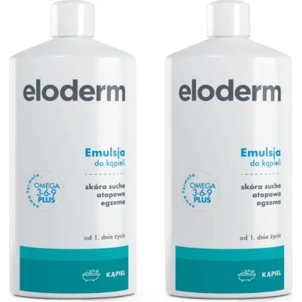 2 x ELODERM Emulsja do kąpieli, 400 ml