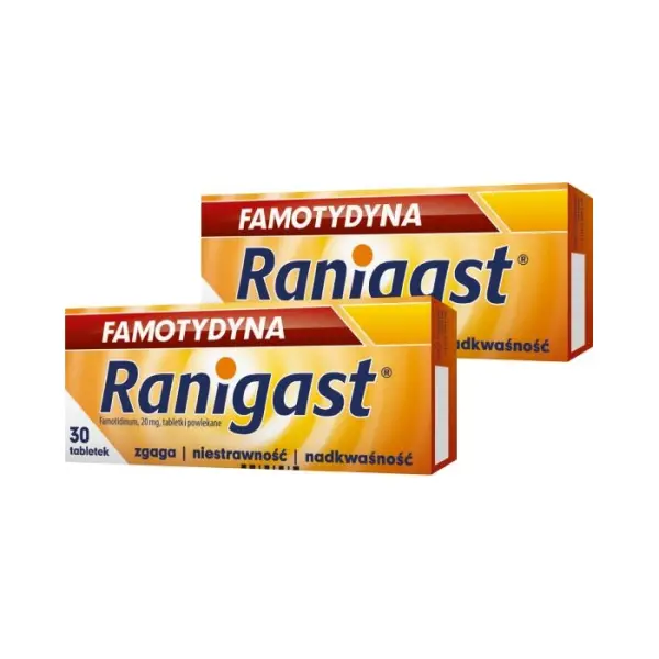 2 x Famotydyna Ranigast 20mg, 30 tabletek powlekanych