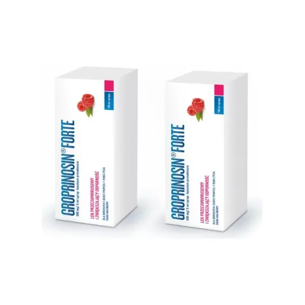 2 x Groprinosin Forte syrop smak malinowy 150 ml