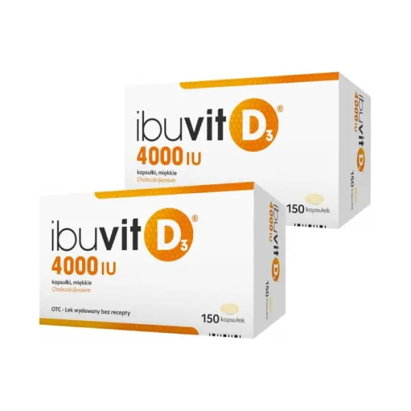 2 x Ibuvit D3 4000 IU 150 kapsułek miękkich