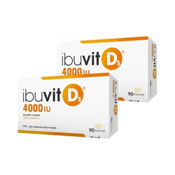 2 x Ibuvit D3 witamina D 4000 IU 90 kapsułki miękkie